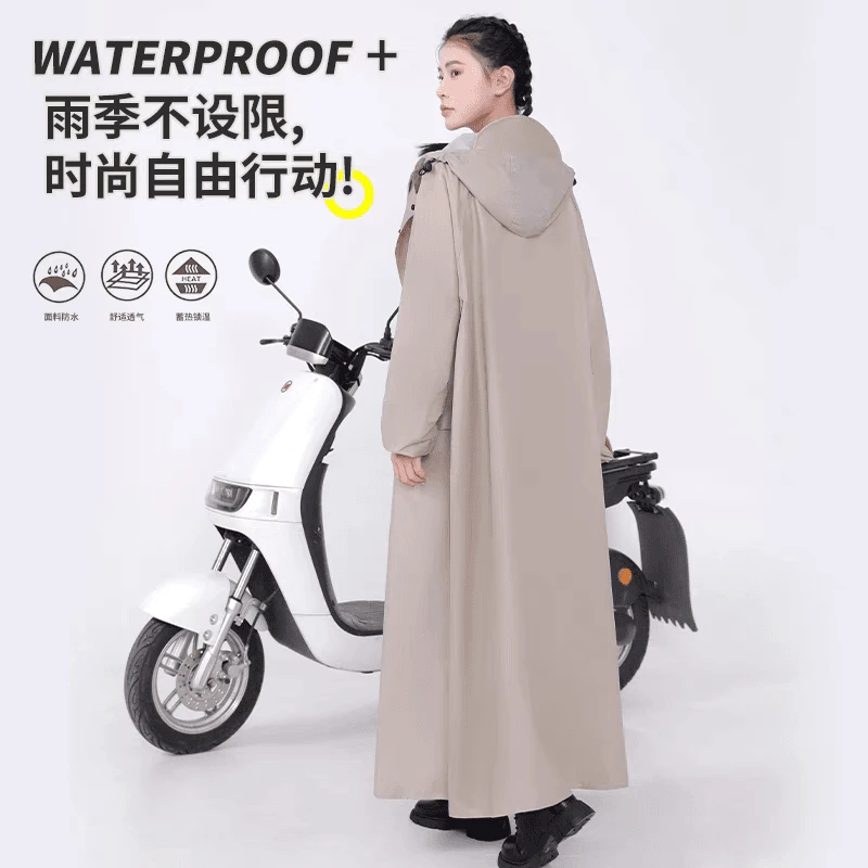 新款电瓶车人车分离骑行雨披电动车雨衣加长加厚风衣全身防暴雨