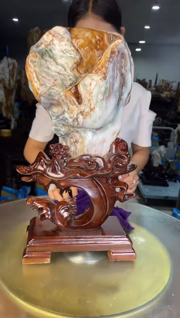 未镶嵌摆件硅化玉54