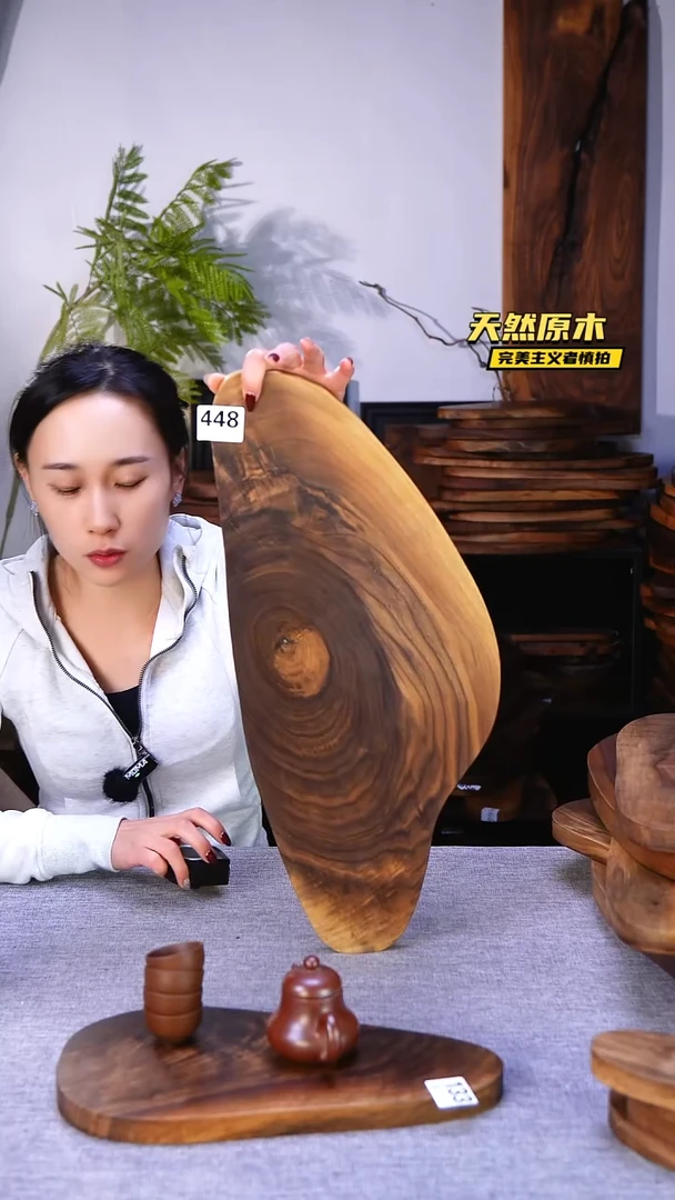 木北美黑胡桃原木.干裂疤结不属于商品质量问题完美主义者慎拍