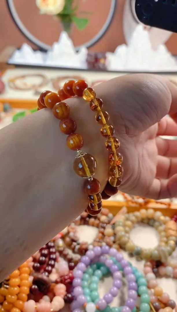 【闪购商品】松木（琥珀木）手串/手链太阳花黄油双圈