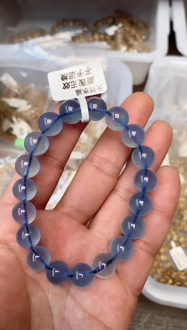 【闪购商品】水晶手串未镶嵌85 海蓝宝 10mm
