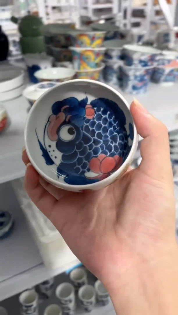 拙明院（微瑕价格）莲年有鱼罗汉杯