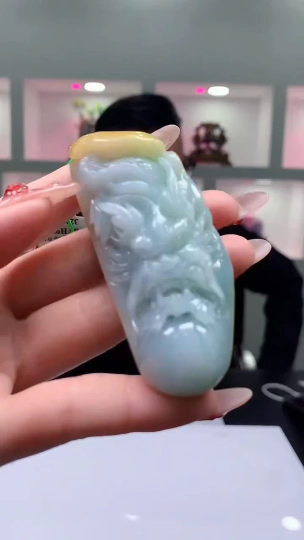 【闪购商品】定制翡翠未镶嵌1023y-毛货挂件20