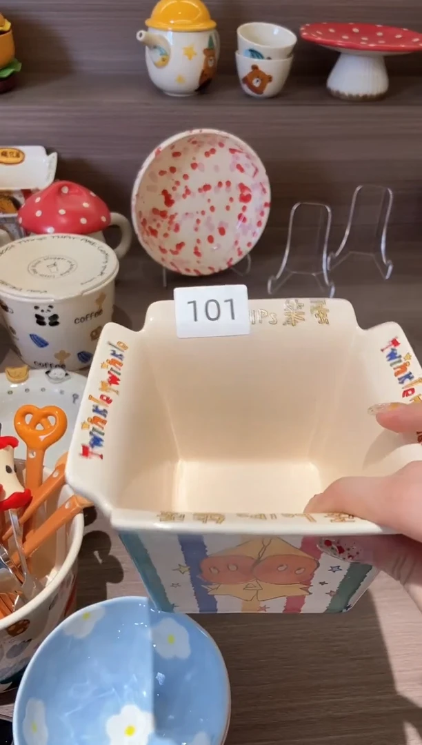陶瓷101星星人爆米花碗 瑕疵