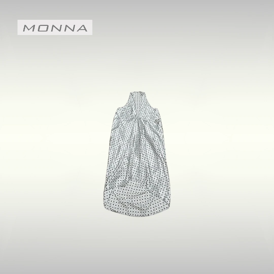 NANNAN十字裙 复古满暗纹十字桑蚕丝连衣裙YLM001009