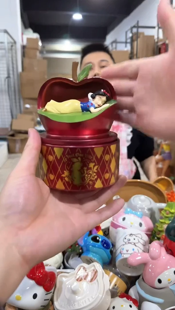 瓷片原盒白雪公主苹果首饰盒