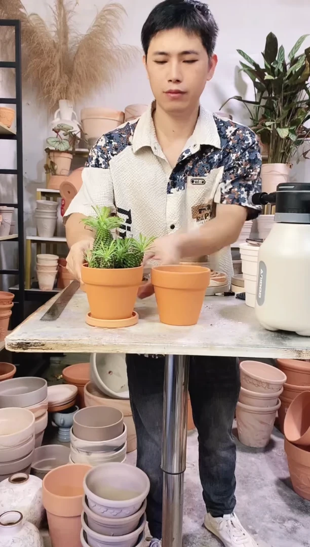12*11红陶 2盆2托