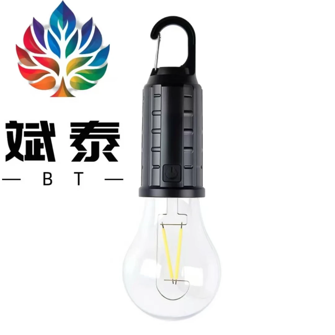 太阳能充电复古户外露营灯LED钨丝球泡灯应急照明适用帐篷