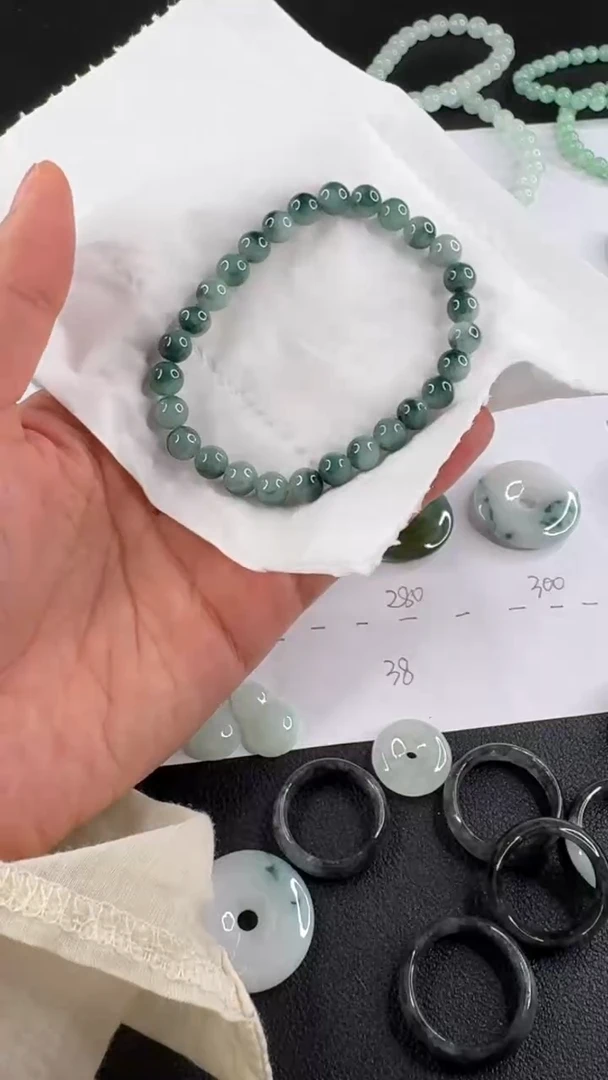 未镶嵌手串翡翠珠串
