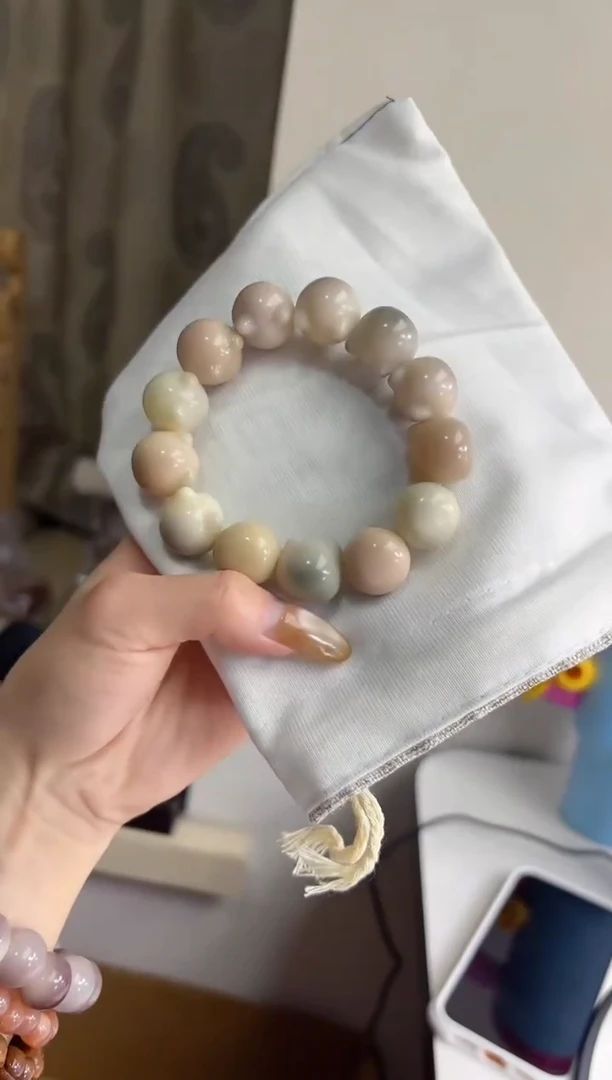 手串菩提根/象牙果沐r69干磨横孔猫猫头18*20mm手串