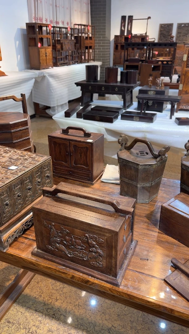 【闪购商品】木黄  提盒 收纳箱  工艺品