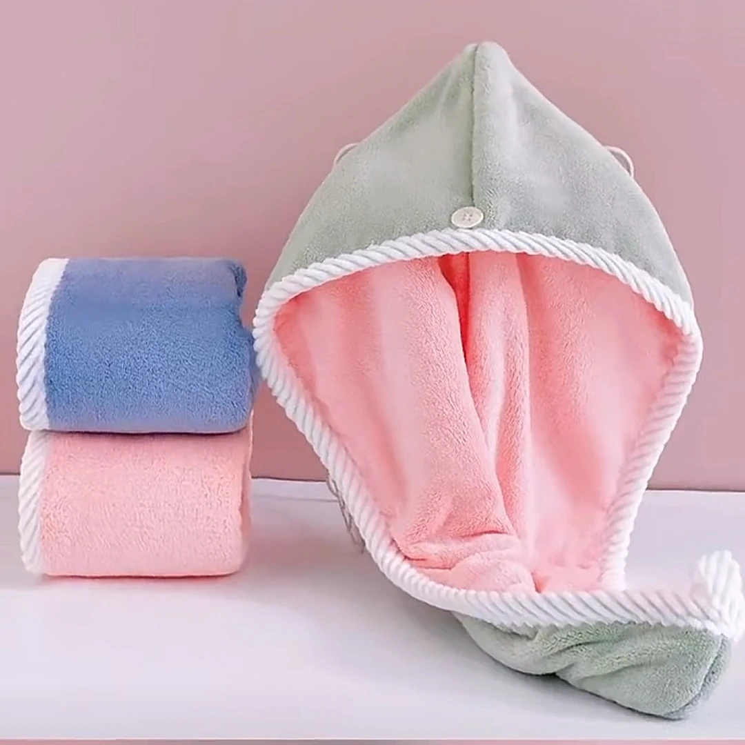 珊瑚绒浴帽吸水超柔干发帽