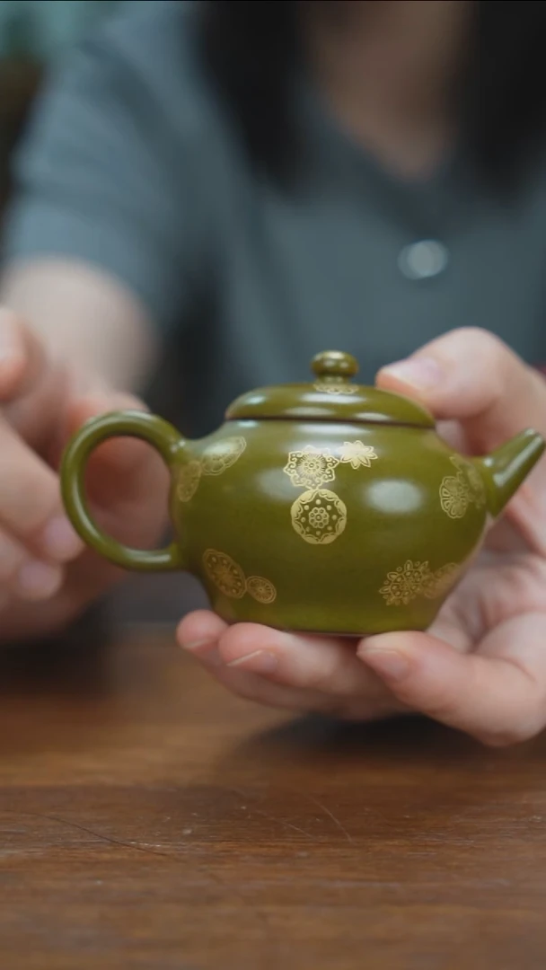 杯景德镇茶叶末皮球花执壶