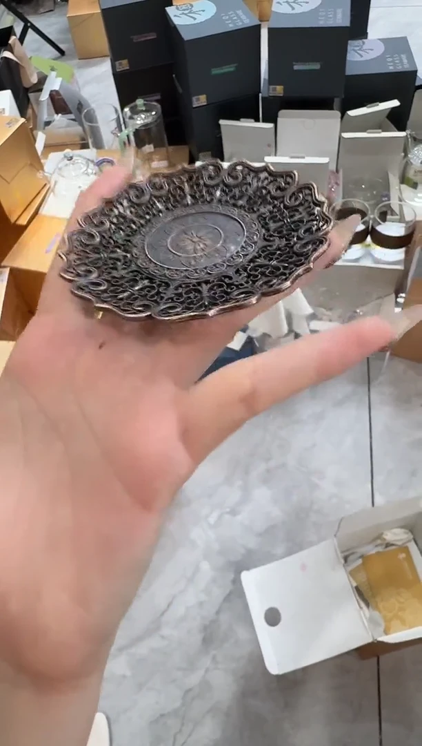 @@禾器铜合金莲花杯垫