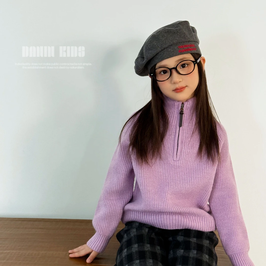 嗒囜【告别扎人｜北极绒云朵触感】软糯秋冬装女童套头立领拉链毛衣