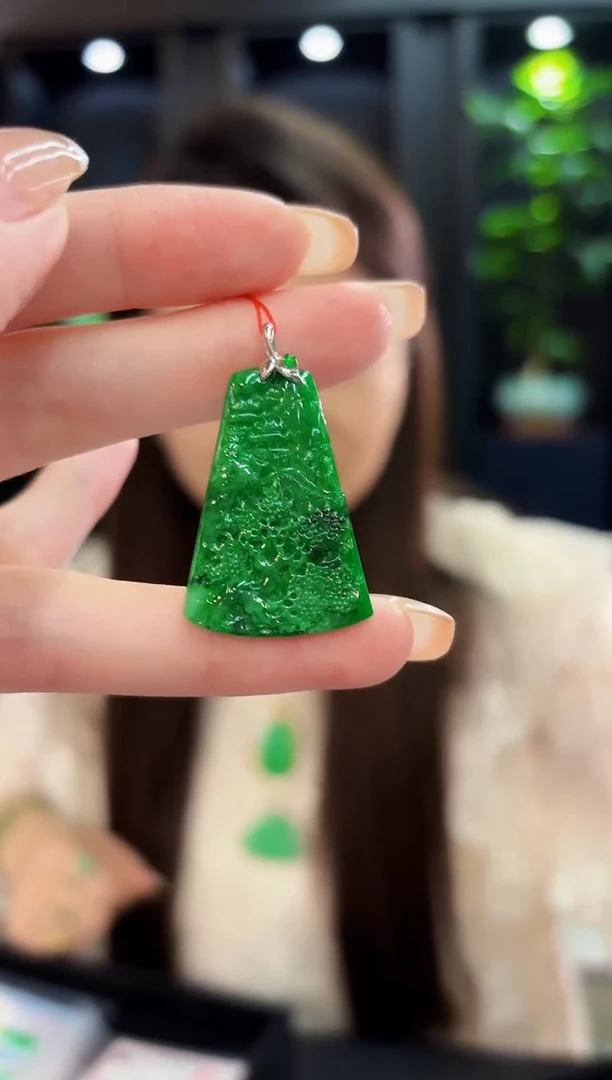 吊坠(不含链)18K金镶嵌翡翠 缅料A货/支持复检/一件