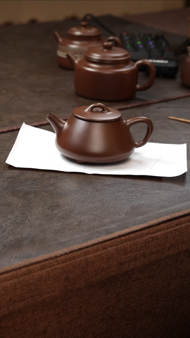 茶壶紫砂壶·26老紫泥平盖180cc