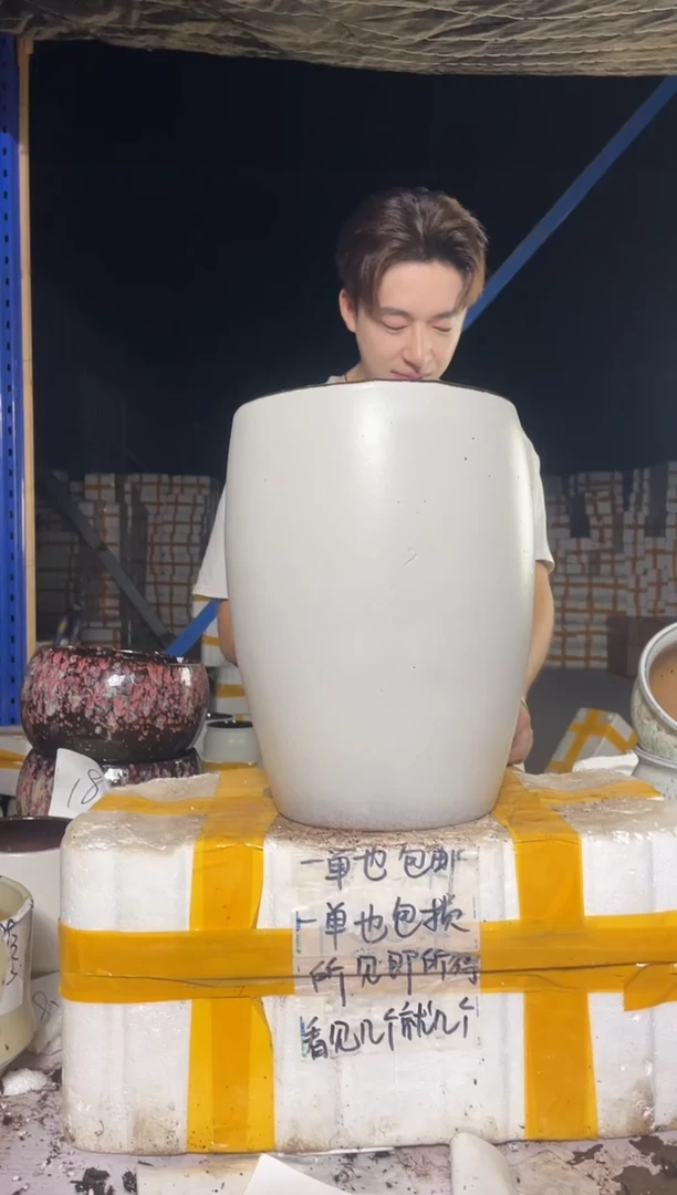 紫砂花盆宜兴紫砂粗陶花盆微瑕23*33