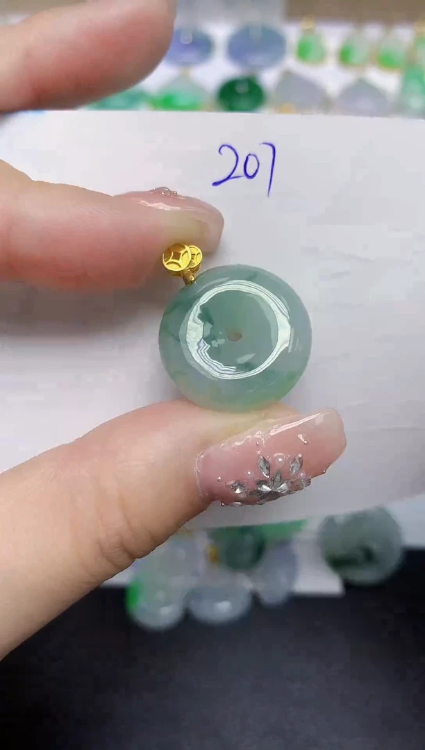 颈饰未镶嵌翡翠天然缅甸翡翠A货翡翠百元以上9元证书费自理