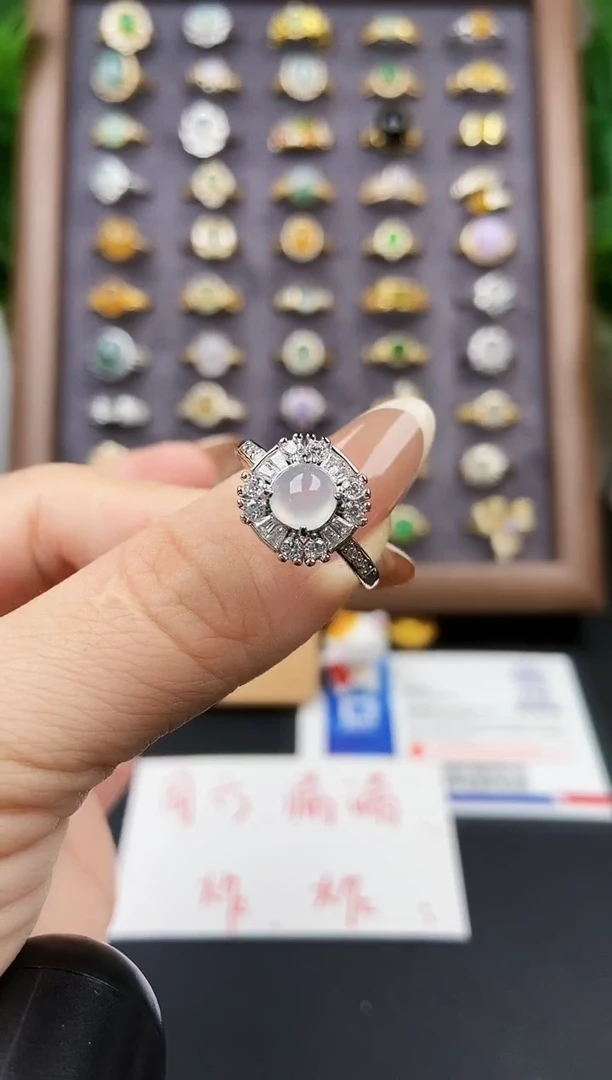 银S925镶嵌戒指翡翠12