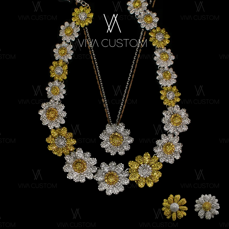 铜合金合成锆石耳饰 治愈系列 雅致简约小众花漾套装