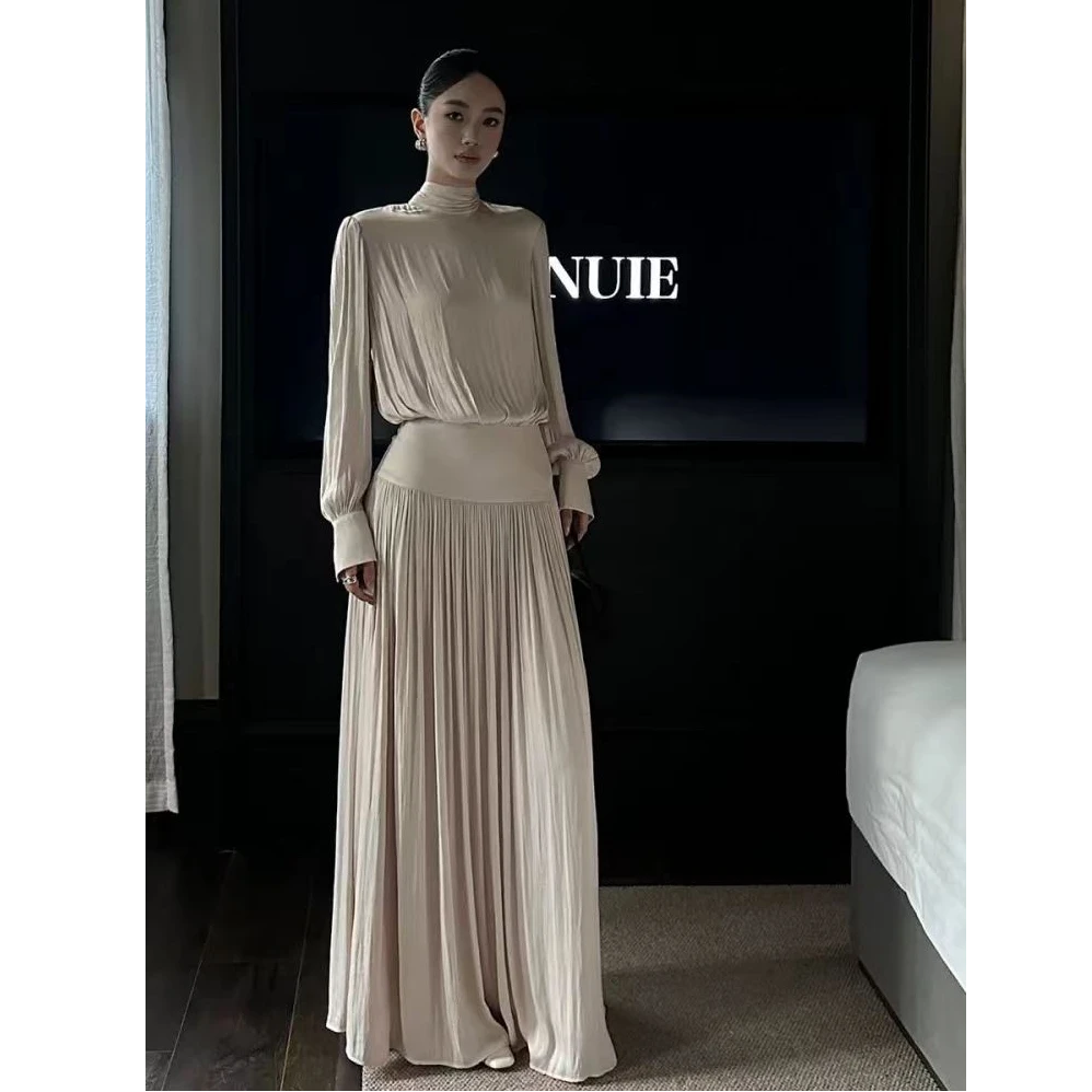 秋季法式温柔系气质连衣裙今年流行的爆款女装新款长裙