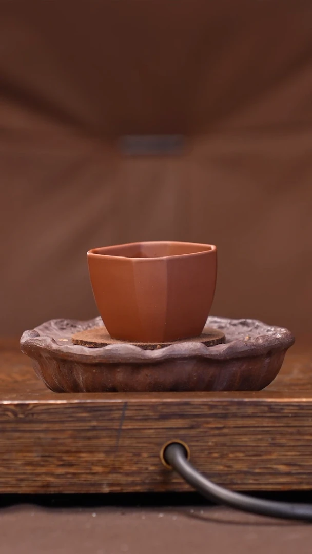 茶壶紫砂紫砂四方菱形主人杯-HL