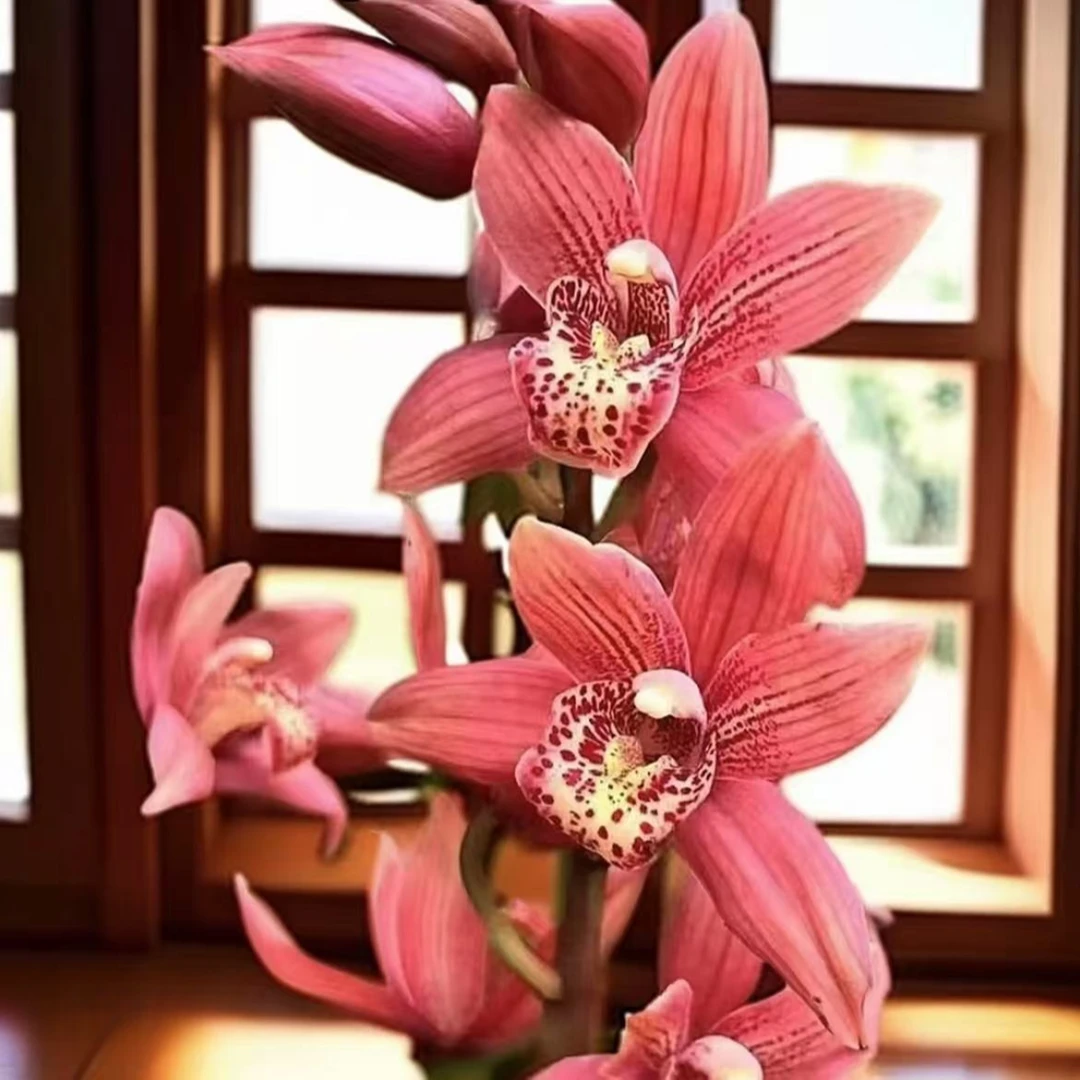 【东方美人】大花蕙兰3-4花剑浓香好养室内外高端精品绿植花卉盆栽