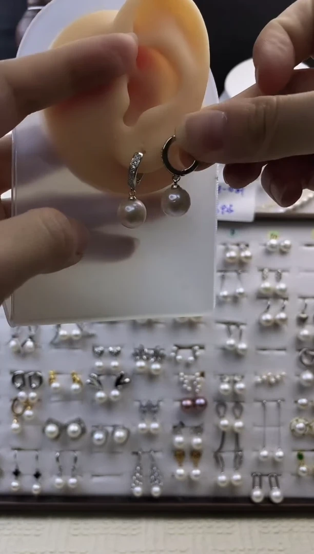 合金耳饰淡水珍珠54