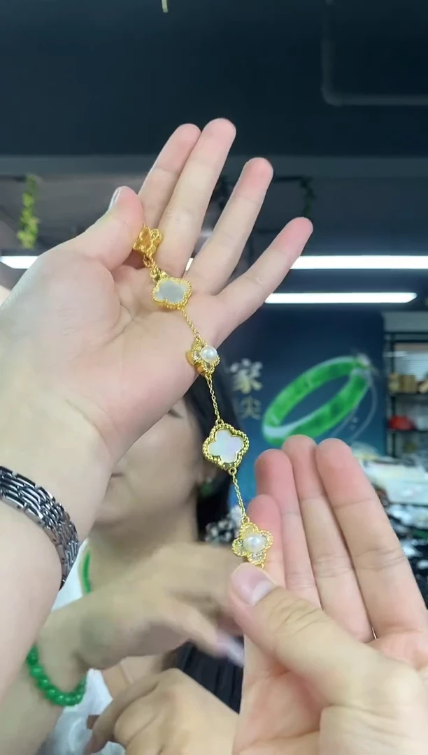 手链贝壳银S925镶嵌多样性发其一，颜色微差