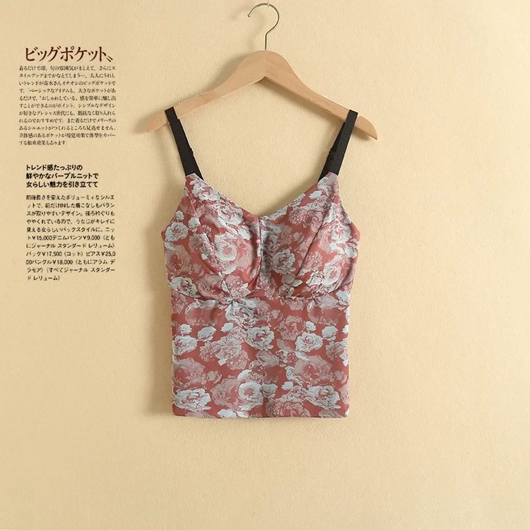 国风复古提花双面双穿吊带透气背心气质美背打底新款女士塑身抹胸