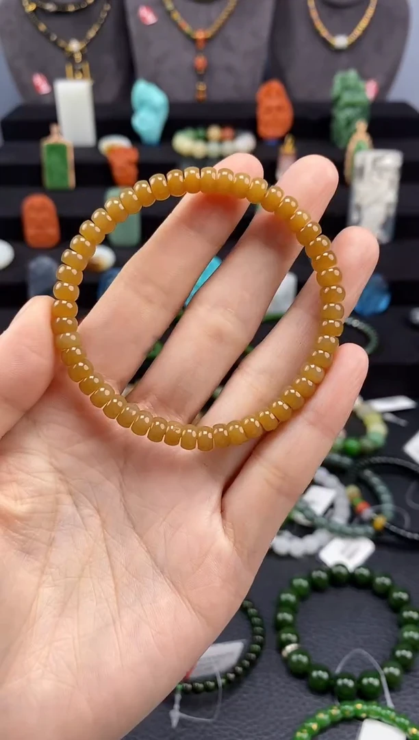 【闪购商品】和田玉-未镶嵌5.5mm糖手串