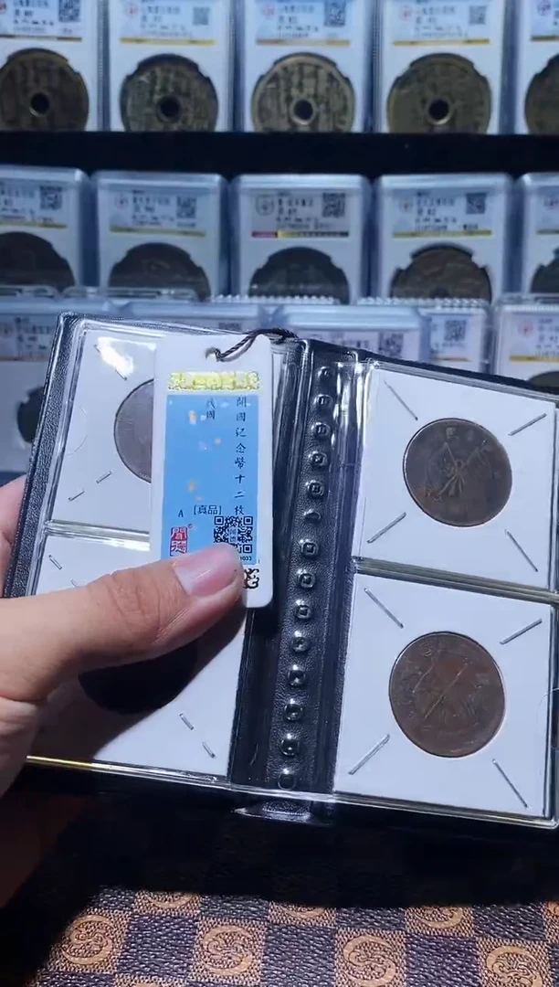 铜A674闻德民国开国纪念币十二枚册(斐龍)
