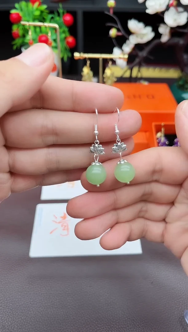 玛瑙/玉髓耳饰银S925镶嵌427000