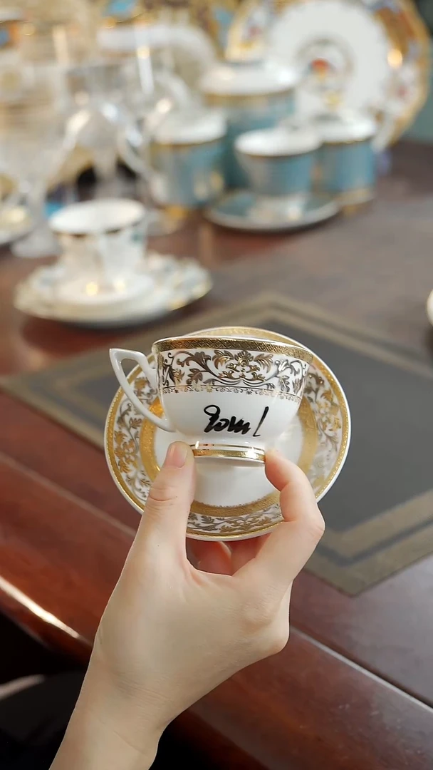 瓷片90ml咖啡杯碟1套