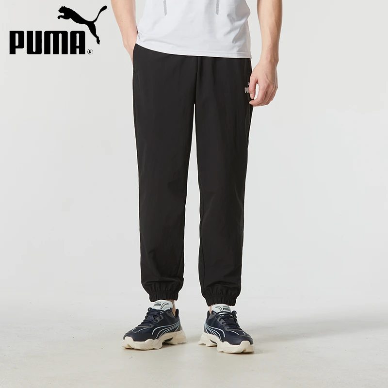 Puma彪马梭织长裤男装夏季新款运动裤黑色束脚裤跑步休闲裤685578