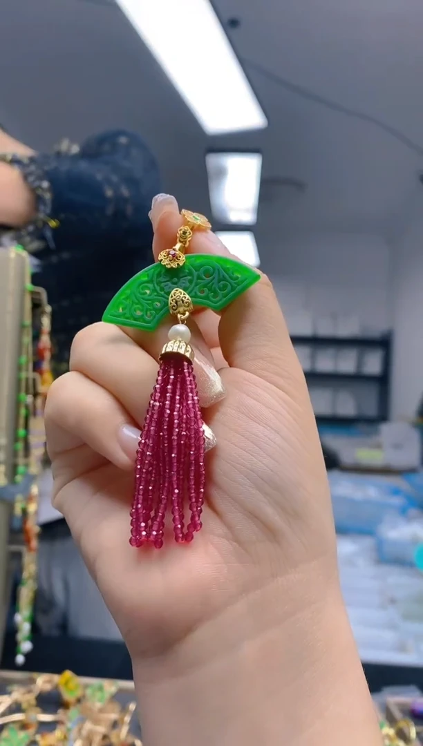 【闪购商品】翡翠耳饰合金369翡翠压襟