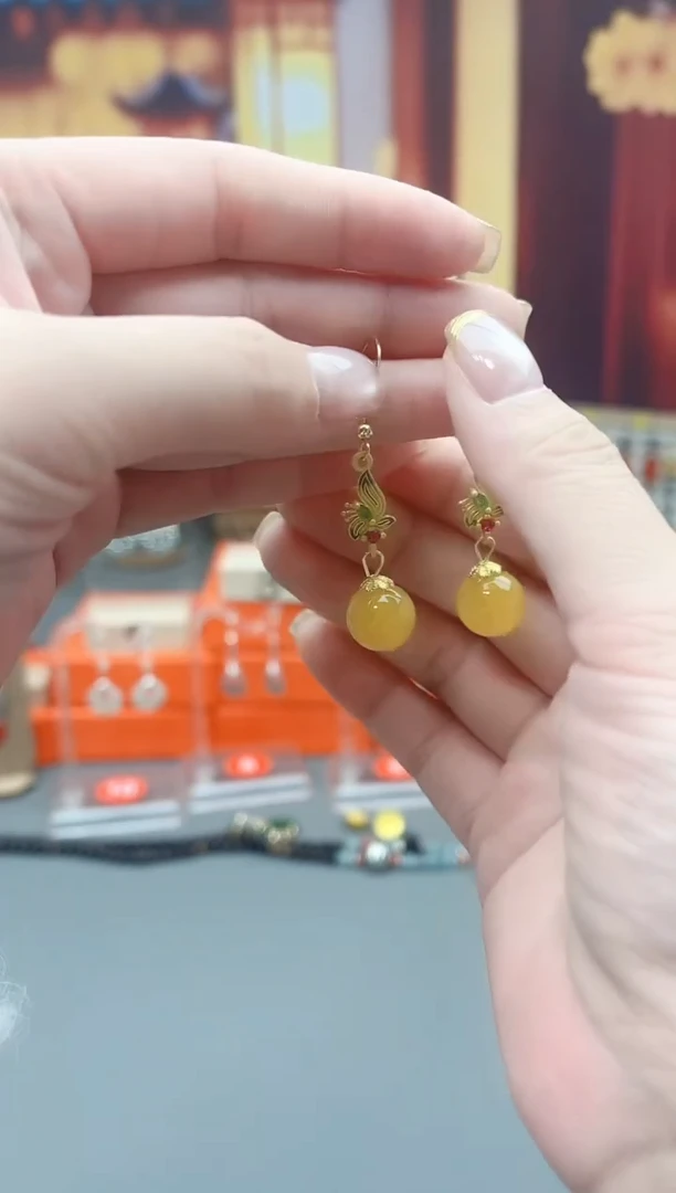 未镶嵌耳钉玛瑙/玉髓318