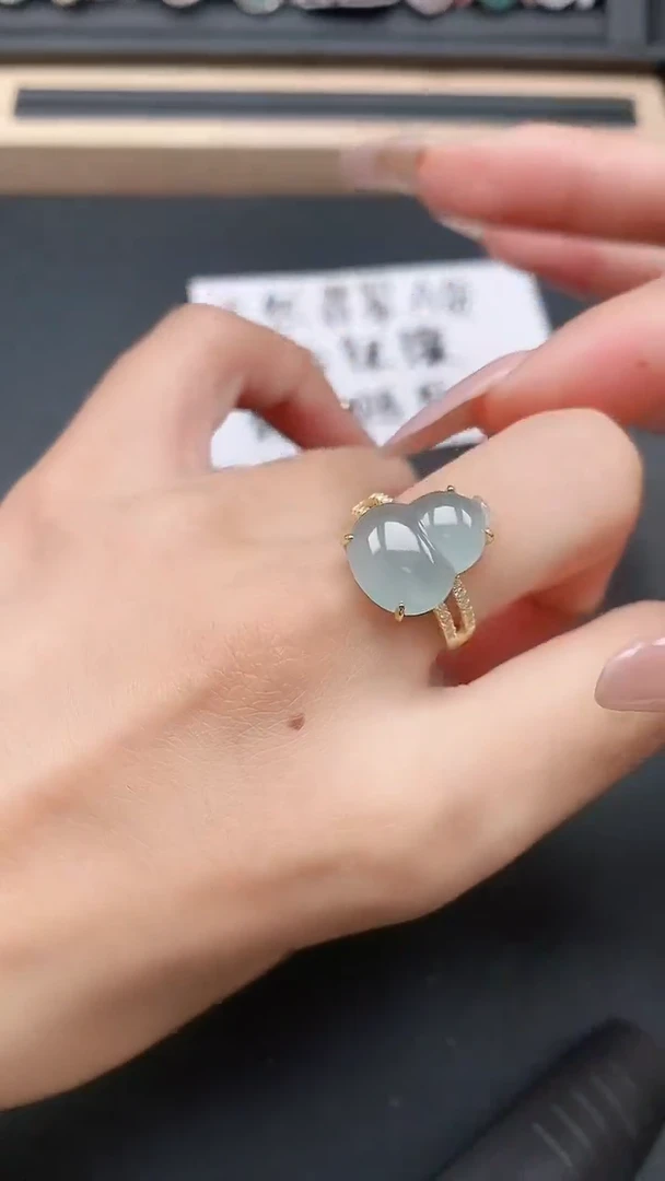 银S925镶嵌戒指翡翠111