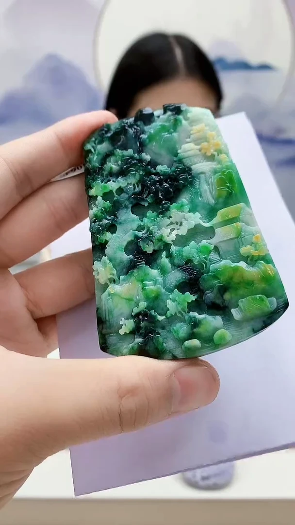 未镶嵌定制翡翠4812bb-毛货挂件38