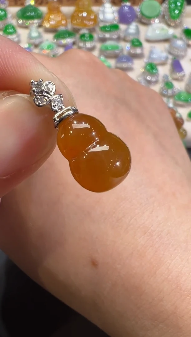 吊坠(不含链)18K金镶嵌翡翠B265|2800