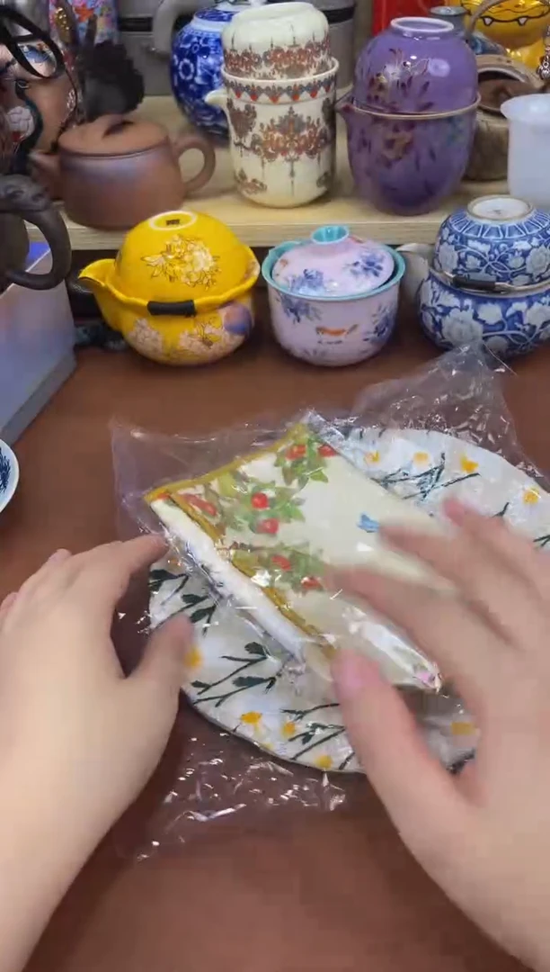 陶瓷茶具摆件旅行套组