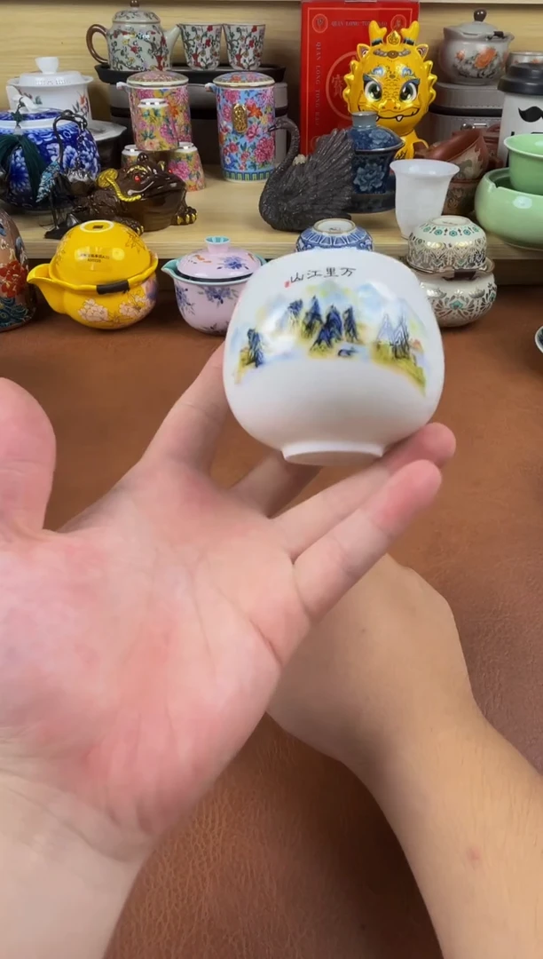 陶瓷茶具摆件旅行套组