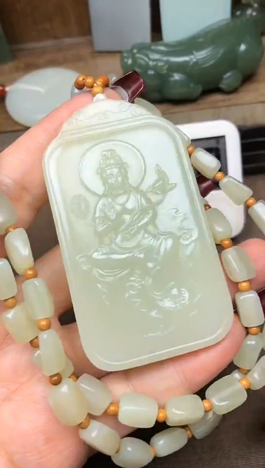 【闪购商品】和田玉颈饰未镶嵌菲菲 4*7 大势至