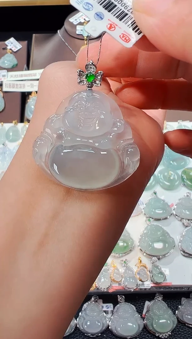 【闪购商品】翡翠吊坠(不含链)18K金镶嵌佛公吊坠931