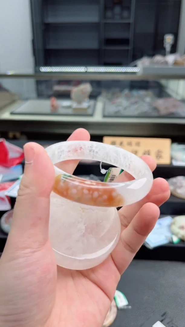 石英质玉手镯未镶嵌63圈口（赠送镯心）6422269