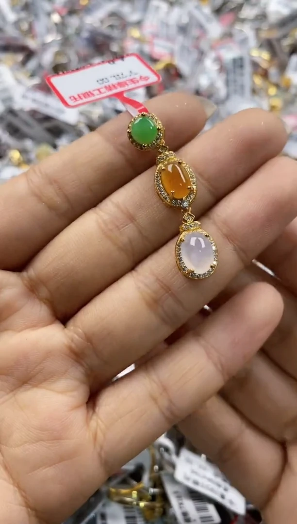 银S925镶嵌戒指翡翠555----9