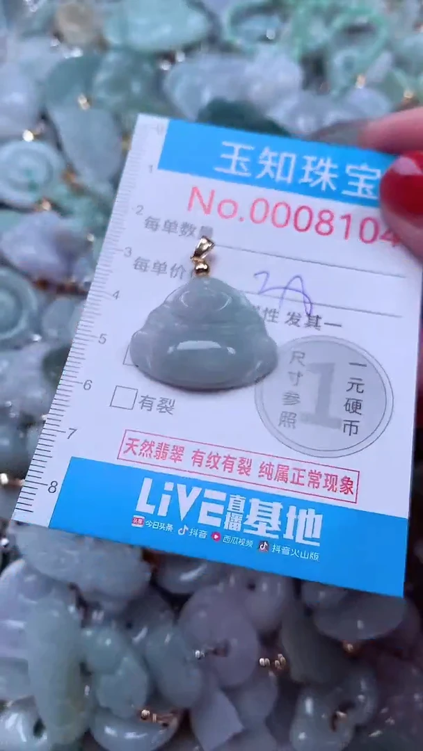 吊坠(不含链)未镶嵌翡翠8104