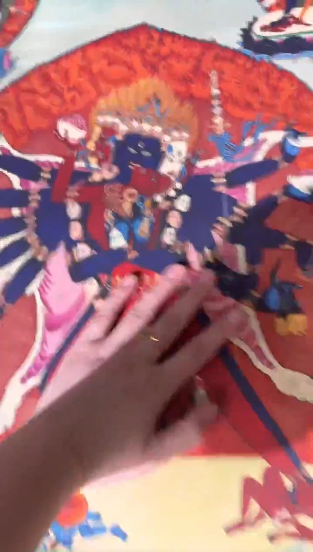 卷轴画龙妹的唐卡tk16