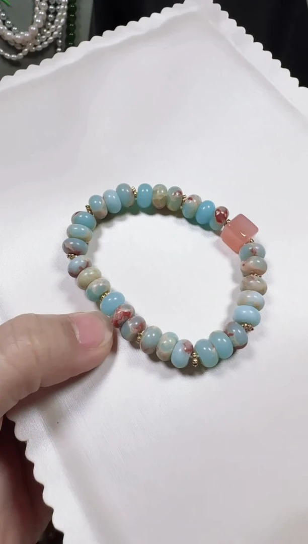 【闪购商品】玛瑙/玉髓手链合金寿山石手串